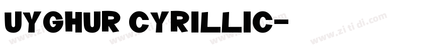 Uyghur Cyrillic字体转换